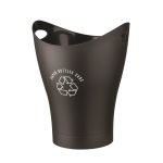 Umbra Garbino Wastebasket with Recycle Logo, 10 Quart, Black